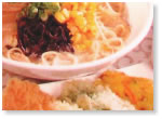 Ramen in Pork Bone Soup with Vegetable tempura